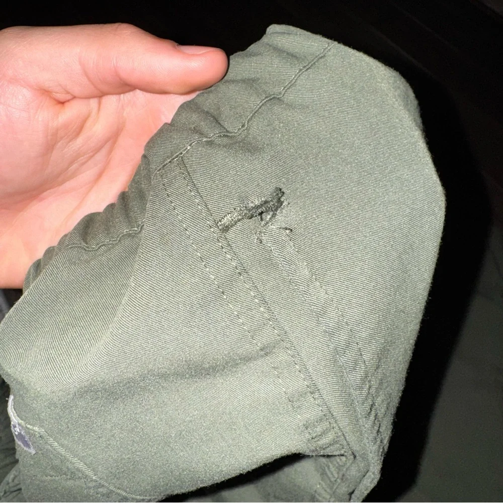 Figs Olive Joggers with Blue Accent